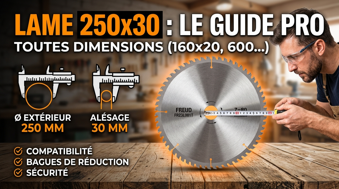 Lame de scie circulaire diametre 250 alesage 30 : Guide pro