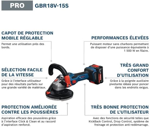 Ponceuse béton GBR 18V-15 S solo L