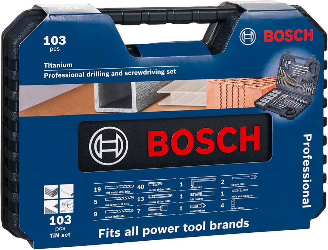 Bosch Professional Coffret Perçage et Vissage 103 Pièces – Kit Complet Professionnel