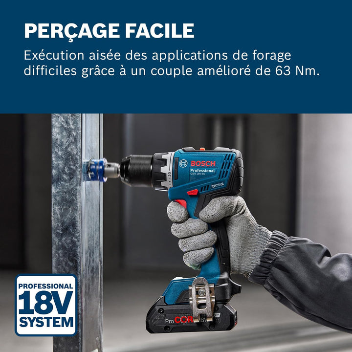 Perceuse-visseuse sans fil GSR 18V-65 Bosch Professionnel