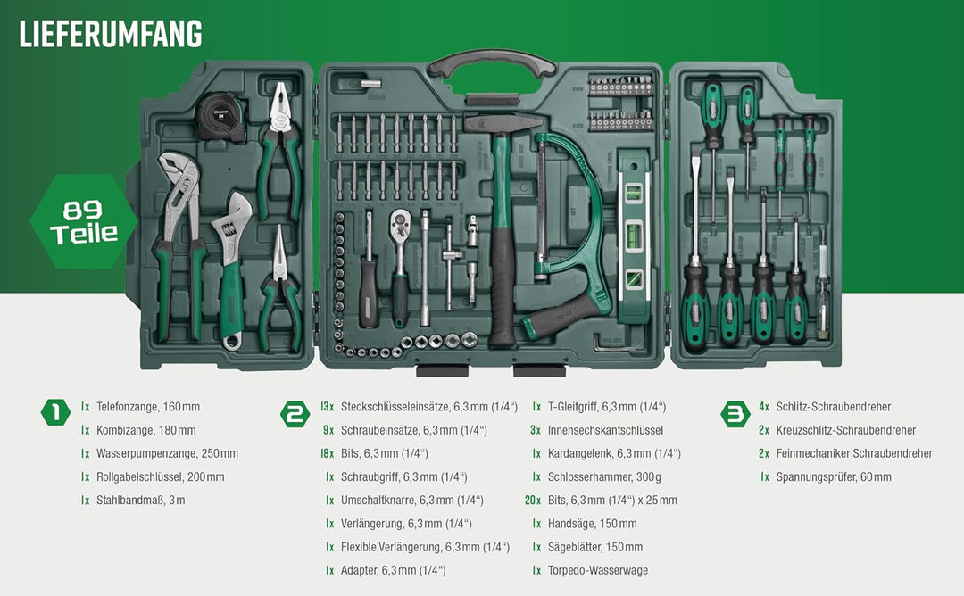 Coffret Outils Universel Brüder Mannesmann 29085 Multi-Usage