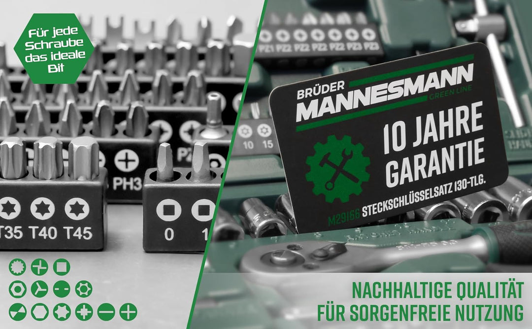 Coffret de douilles et embouts Brüder Mannesmann M29166 – 130 pièces