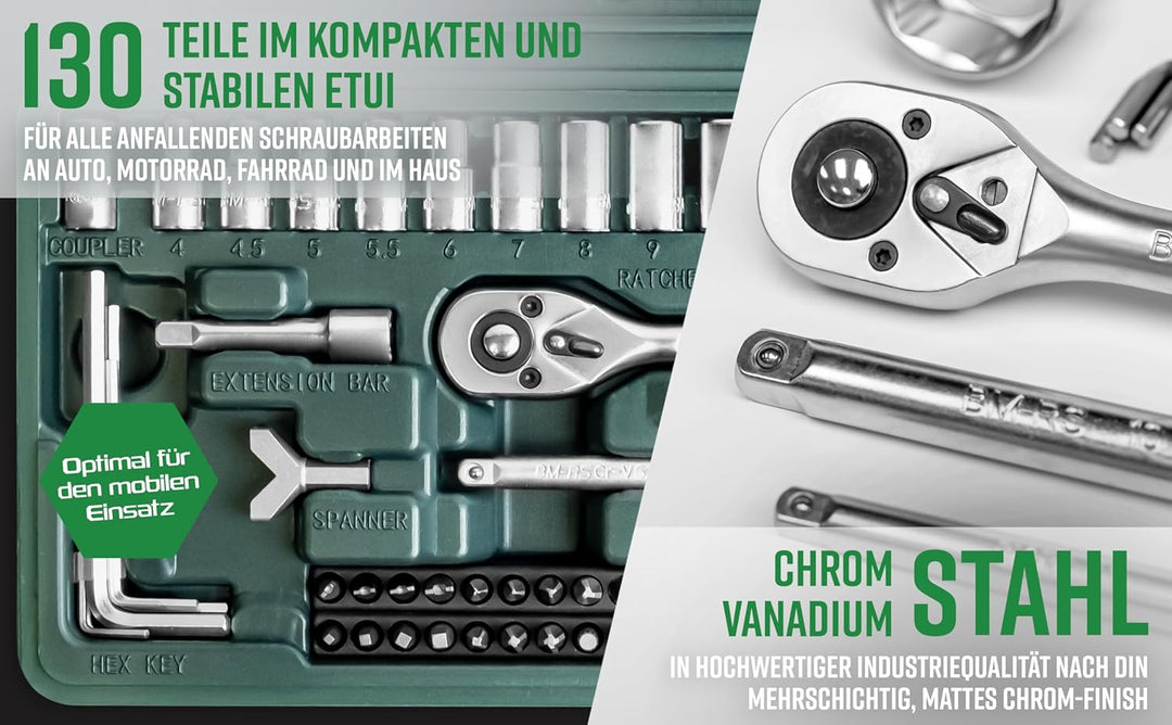 Coffret de douilles et embouts Brüder Mannesmann M29166 – 130 pièces