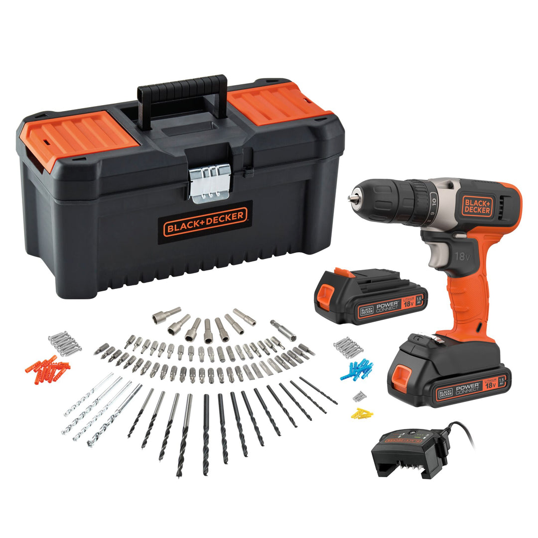 Black+Decker KIT:18 V 2 x 1.5 Ah perc 120acc 16" - BCD001C2TA