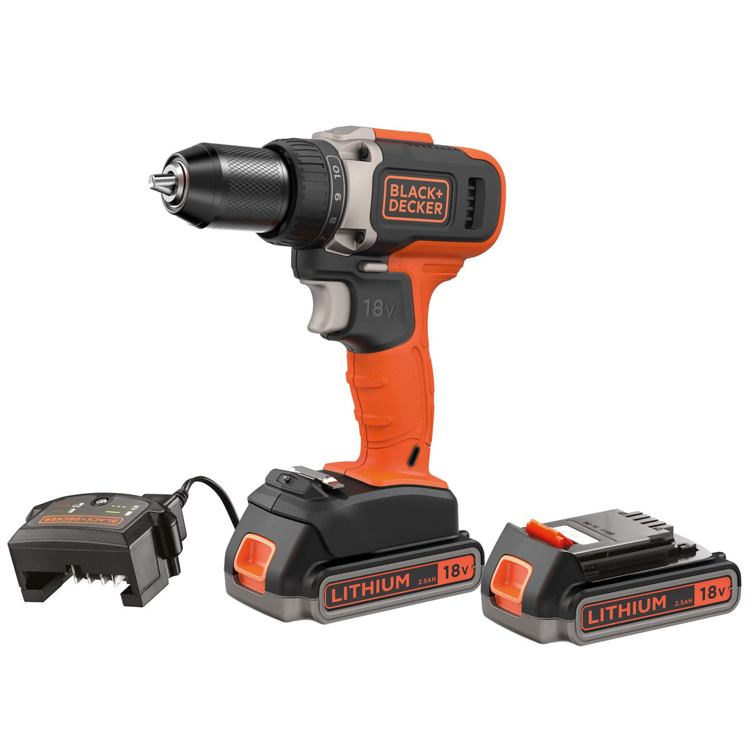 Black+Decker Perc percu 18 V 2 x 2.5 Ah Coffret - BCD002ME2K