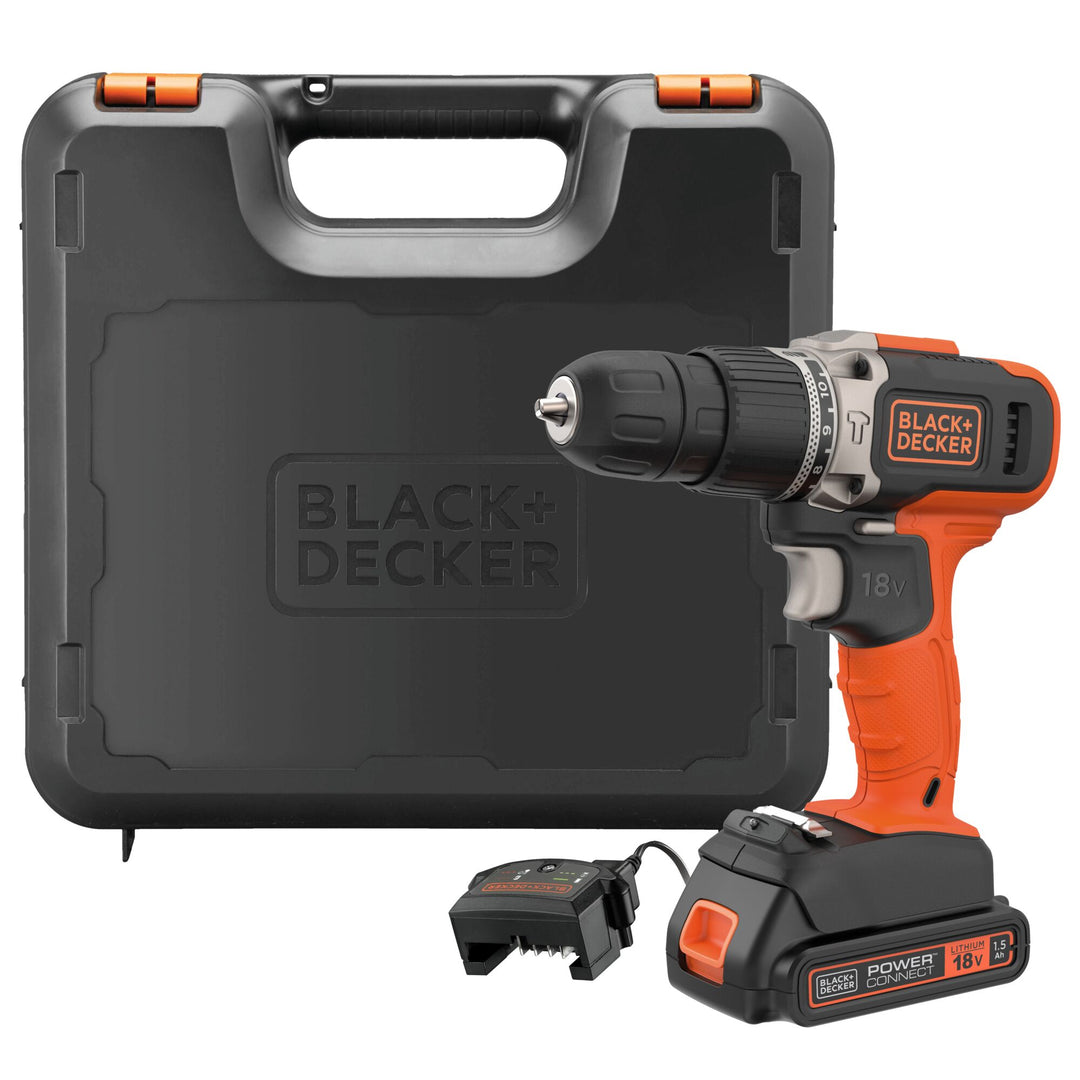 Black+Decker PERCEUSE PERCU 18 V 1,5AH LITHIUM 45NM - BCD003C1K