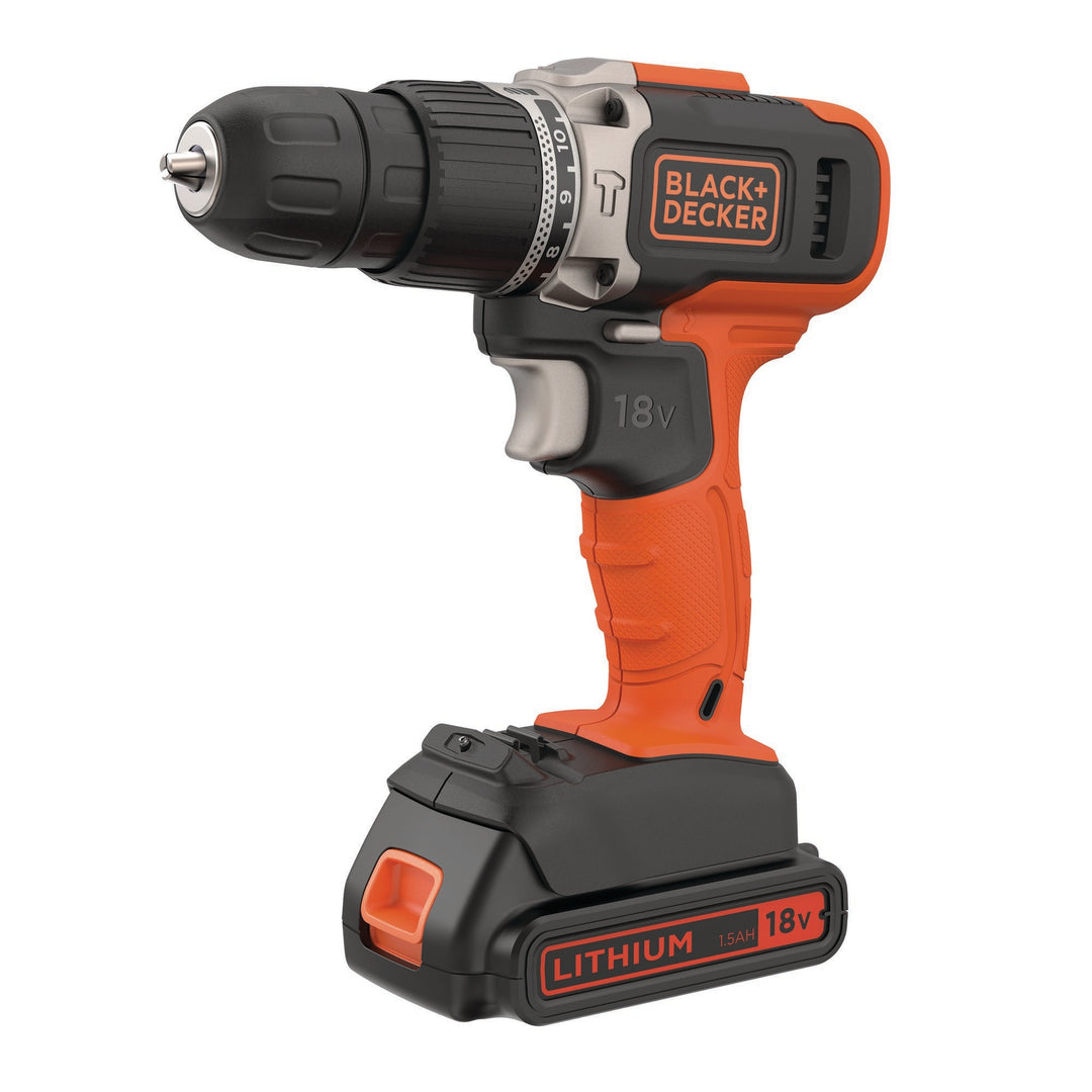 Black+Decker PERCEUSE PERCU 18 V 1,5AH LITHIUM 45NM - BCD003C1