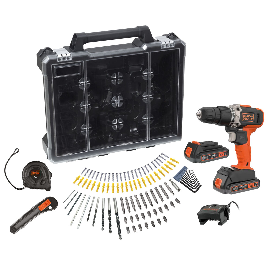 Black+Decker 18 V HD 2 x 2.0AH 100ACC 400MA - BCD003D2AMB