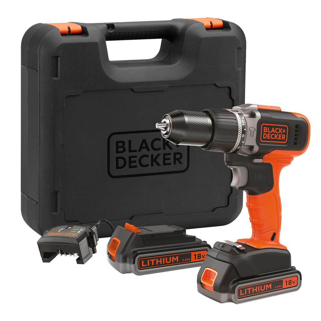 Black+Decker Perc percu 18 V 2 x 2.5 Ah Coffret - BCD003ME2K