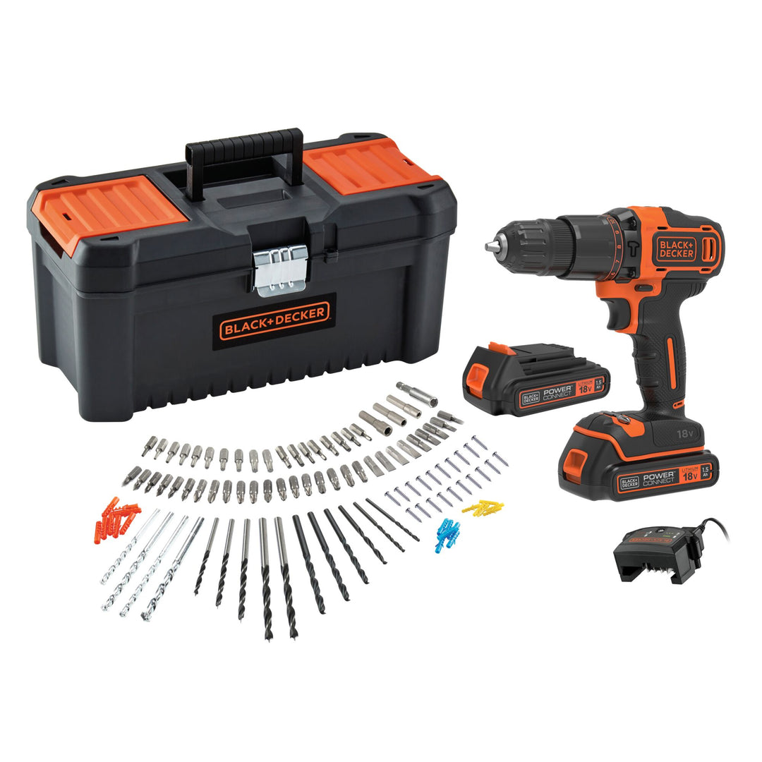 Black+Decker PERCEUSE PERCU 18 V + 105ACC - BCD700C2TA