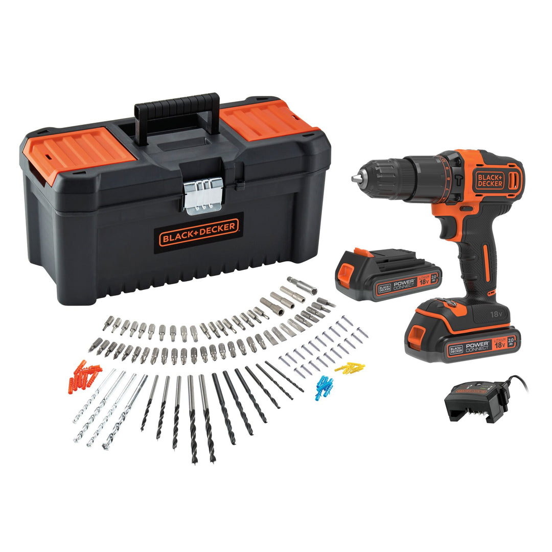 Black+Decker 18 V HD 2 x 2.0 Ah 105Accs 400ma 16TB - BCD700D2TA