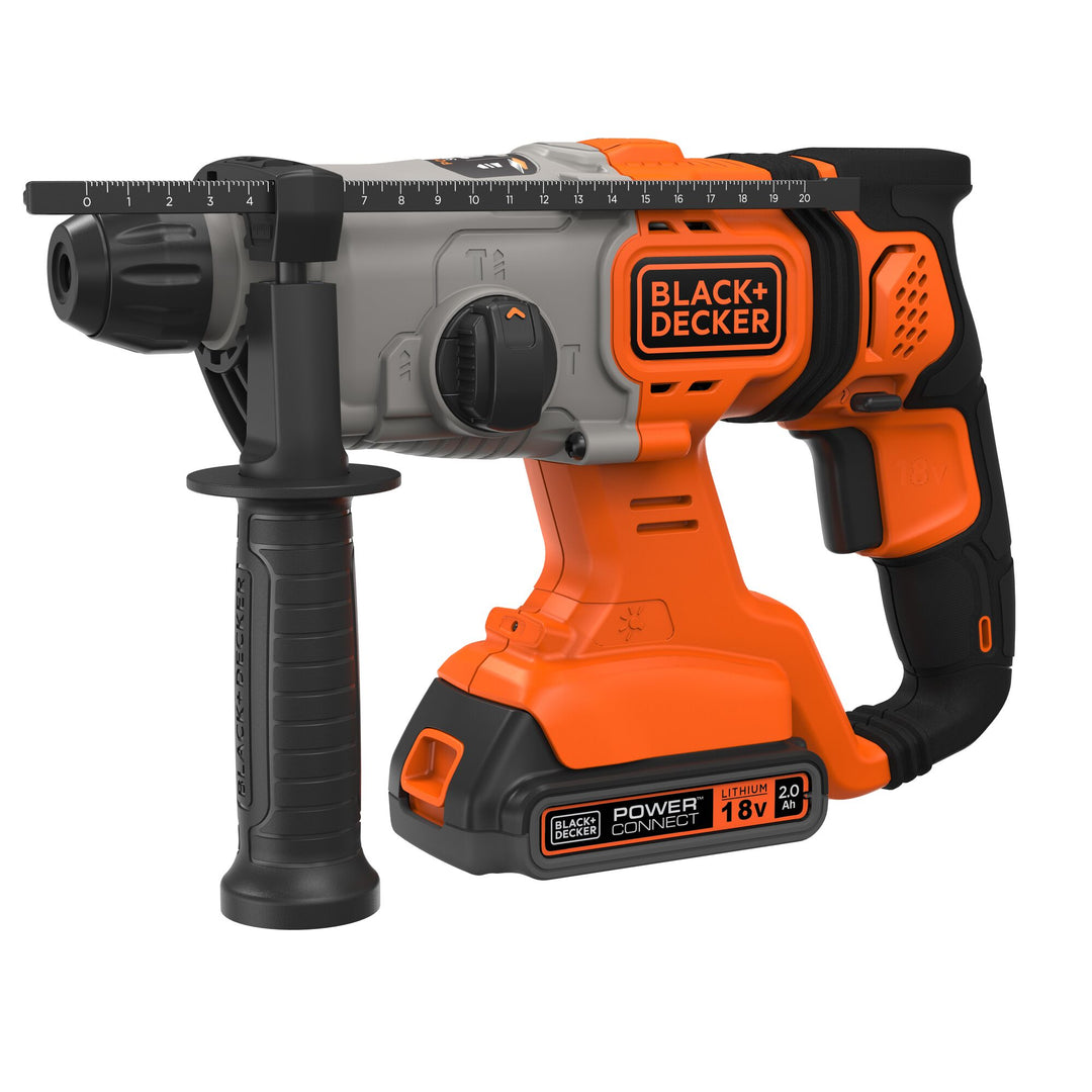 Black+Decker B+D 18 V SDS+ Hammer Drill 1 x 2.0 Ah Kit - BCD900D1S