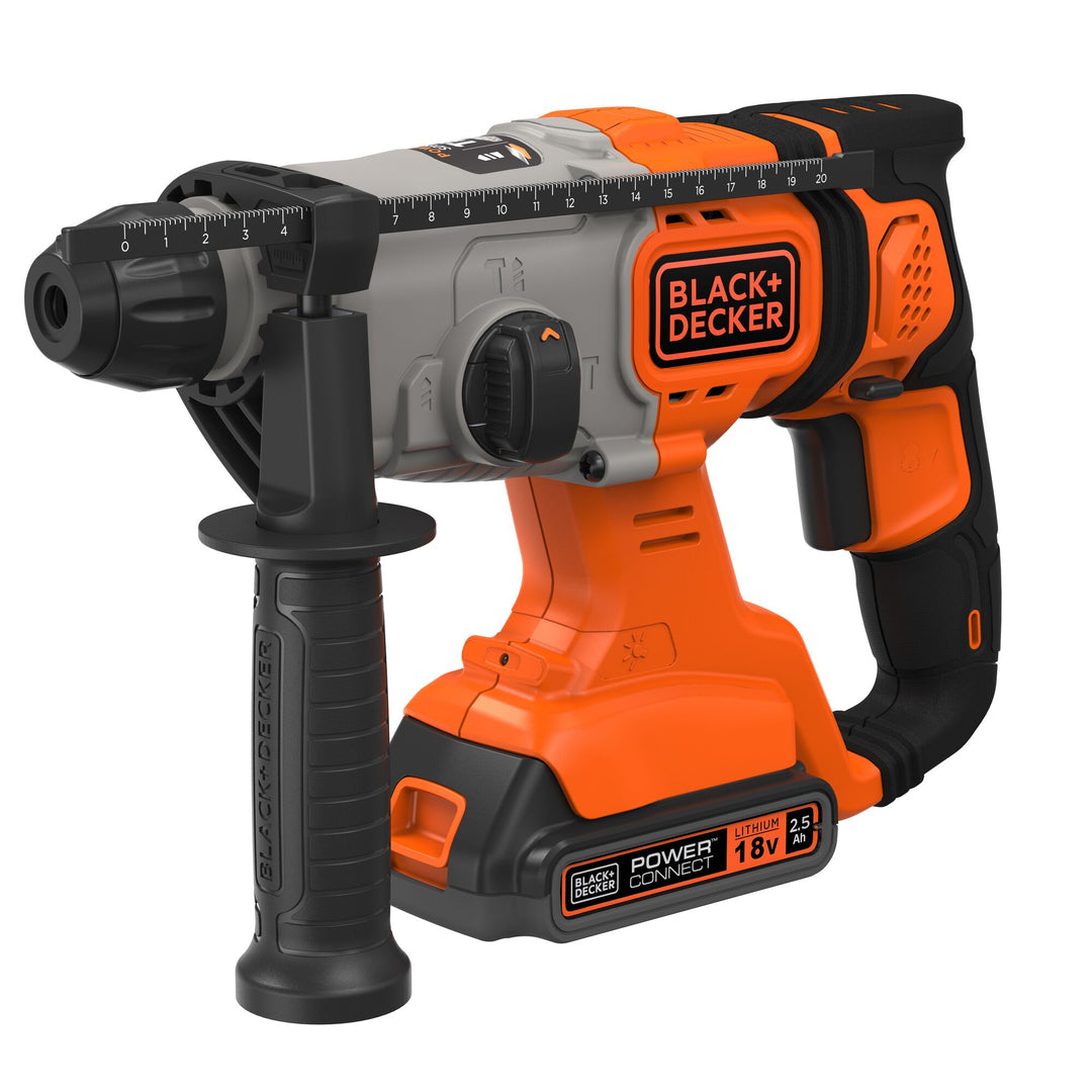 Black+Decker 18 V SDS Hammer Drill 2 x 2.5 Ah Kit - BCD900E2K