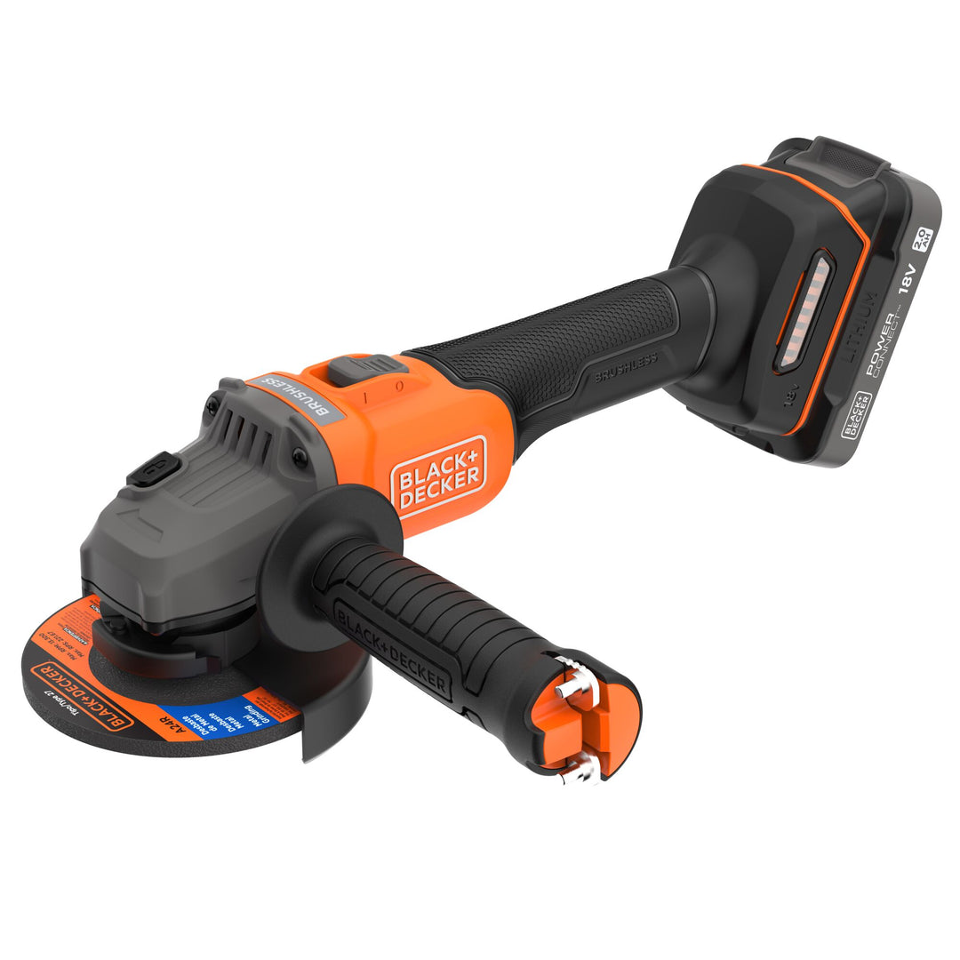 Black+Decker MEULEUSE 115MM 18 V BRUSHLESS 2AH - BCG6L8D2S