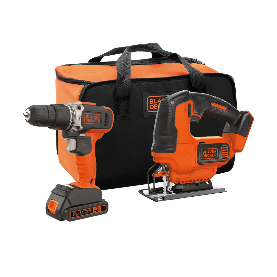 Black+Decker Kit scie sauteuse + perceuse 18 V softbag - BCK22S1S