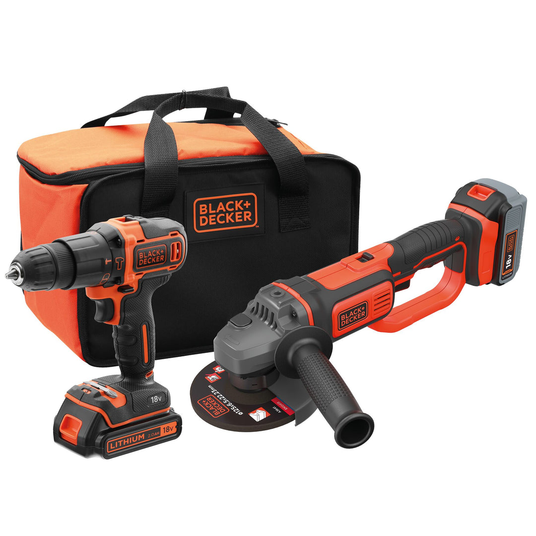 Black+Decker 18 V HD, SAG, 1 x 2 Ah,1 x 4 Ah, SB - BCK24D1M1S