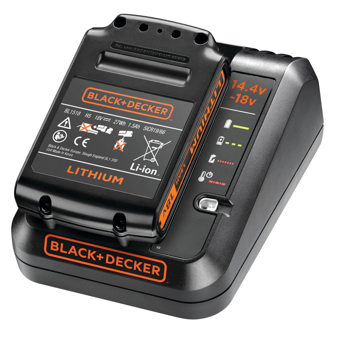 Black+Decker Chargeur rapide 1A+bat LI 1,5AH - BDC1A15