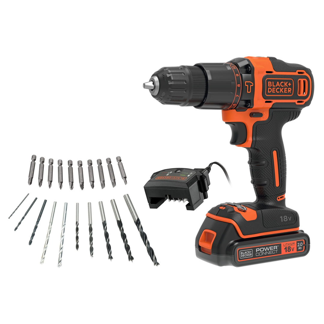 Black+Decker 18 V HD 1 x 2.0 Ah 20Acc 400Ma KB - BDCHD18D1KA