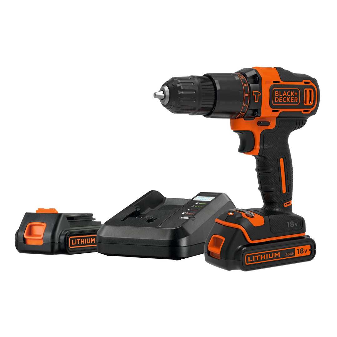 Black+Decker 18v 2G HD w 1A ch in kitbox 2 2ah batts - BDCHD18K1B2
