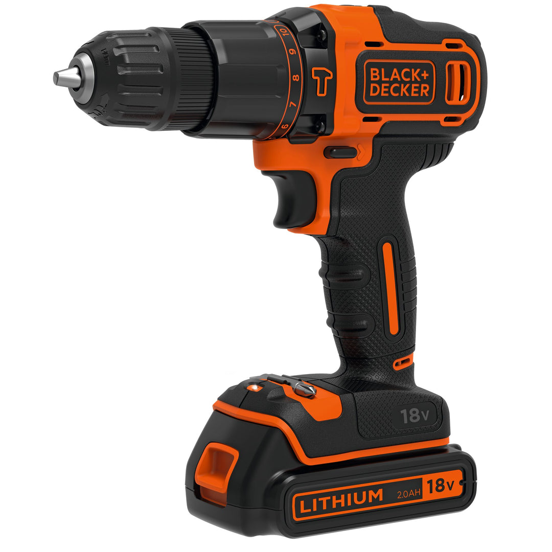 Black+Decker 18v2G HD w 400mA ch in kitbox 2 2ah batt - BDCHD18KB2