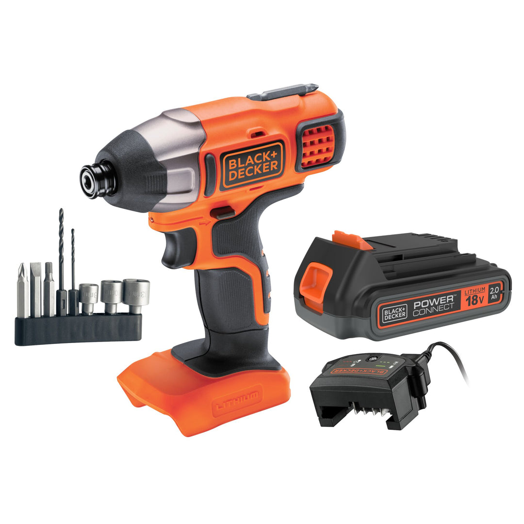 Black+Decker VISSEUSE À IMPACTS ¼” 18 V + 8 ACC - BDCIM18D1A