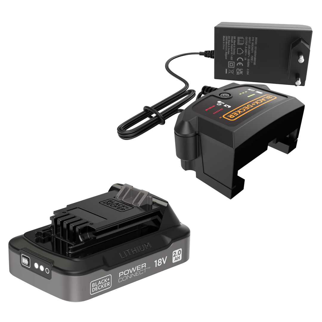 Black+Decker Starter Kit POWERCONNECT 18 V 2,0 Ah IDC - BDL2018S1B