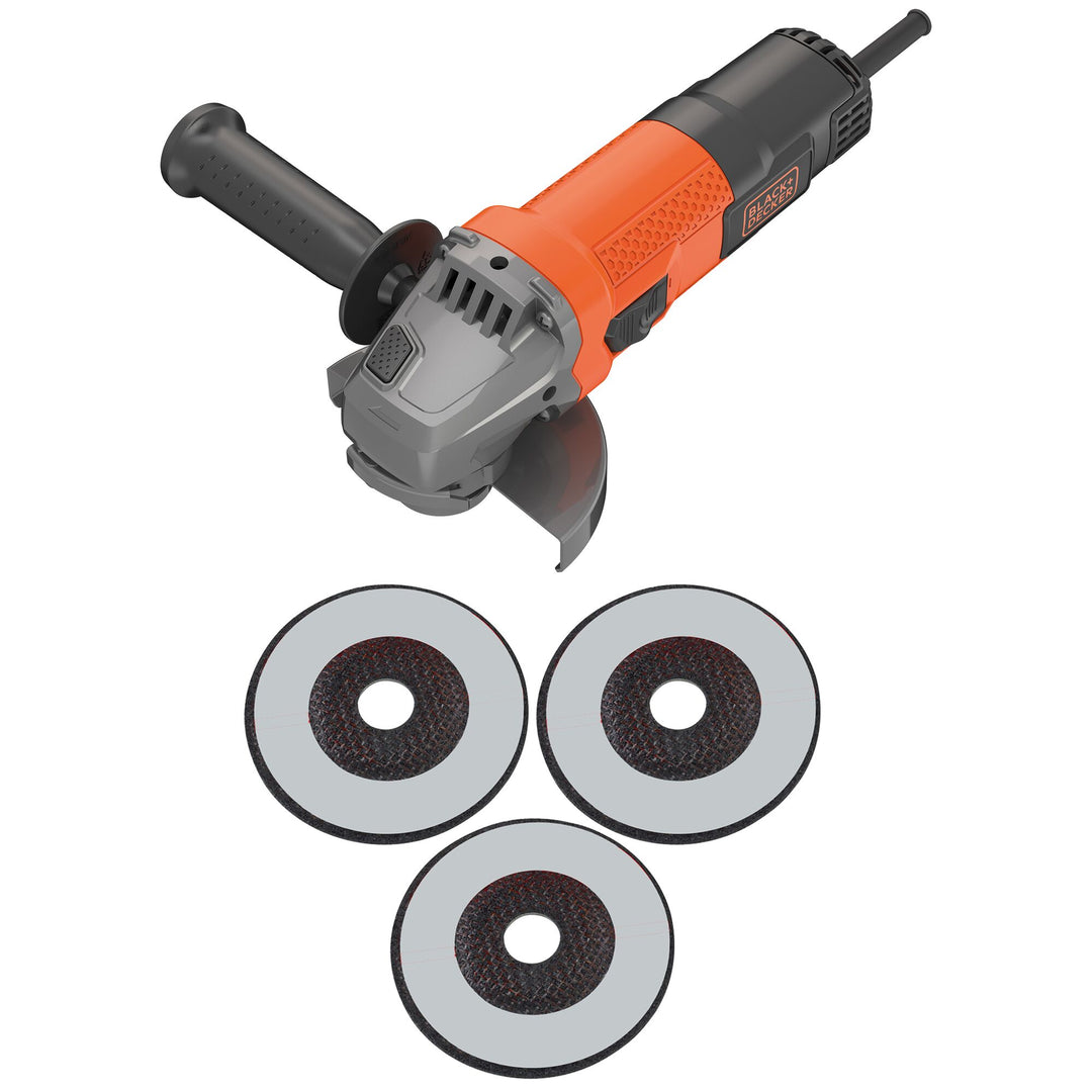 Black+Decker 750 W meuleuse 115 mm + 3 disques - BEG110A3
