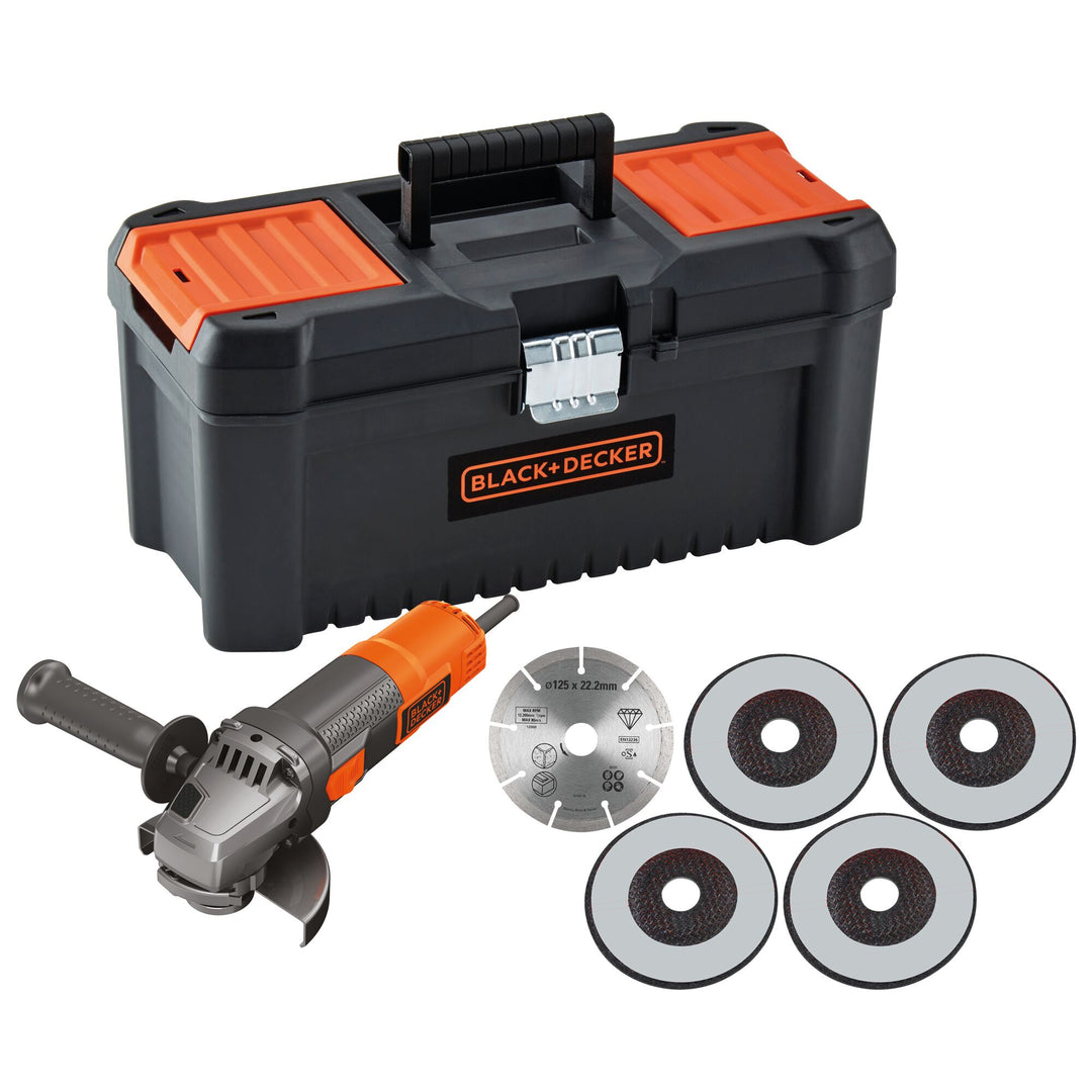 Black+Decker Meuleuse 125m en BAO + 5 disques - BEG220KA5