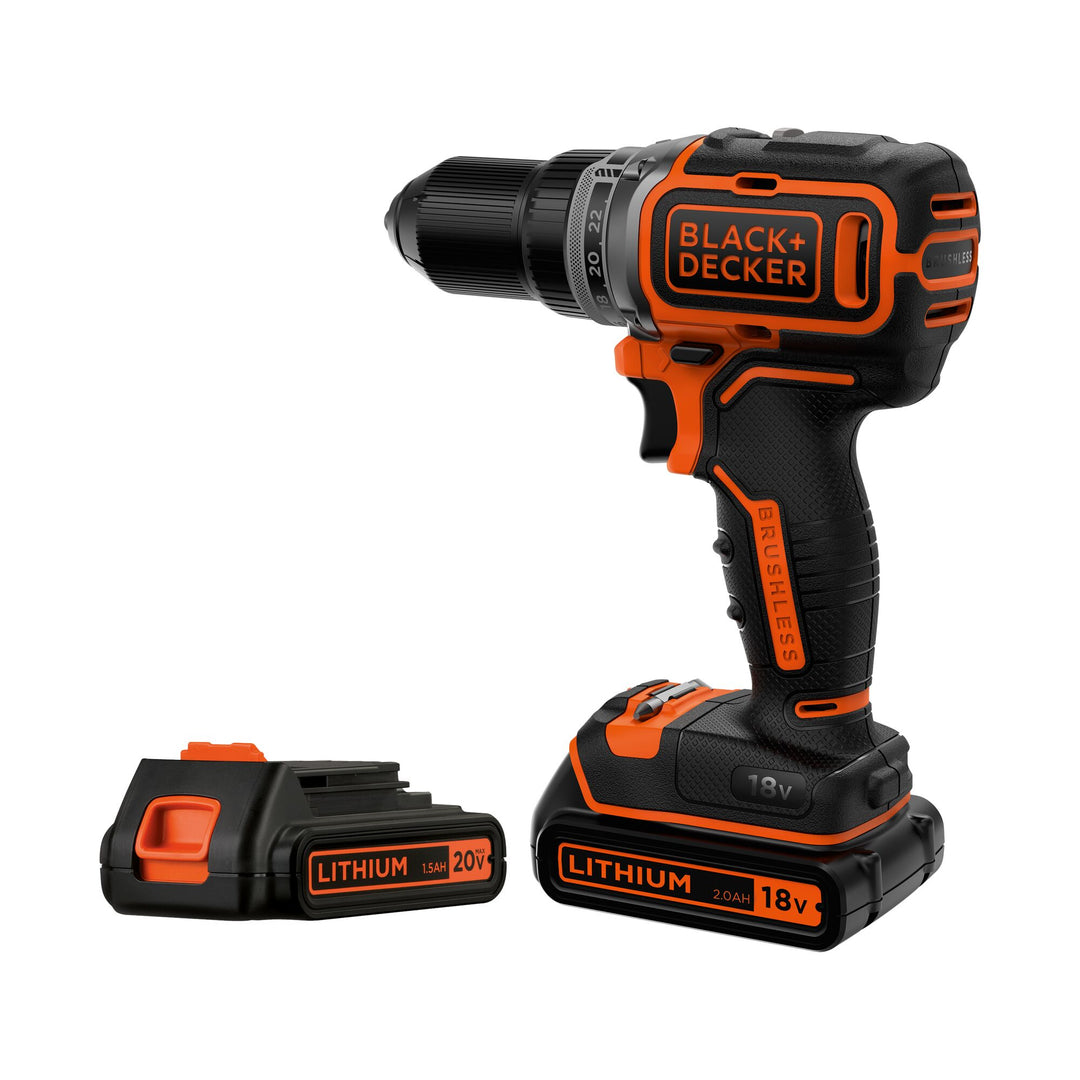 Black+Decker 18 V perc/viss Brushl 2 x 2.0 Ah coffret - BL186K1B2