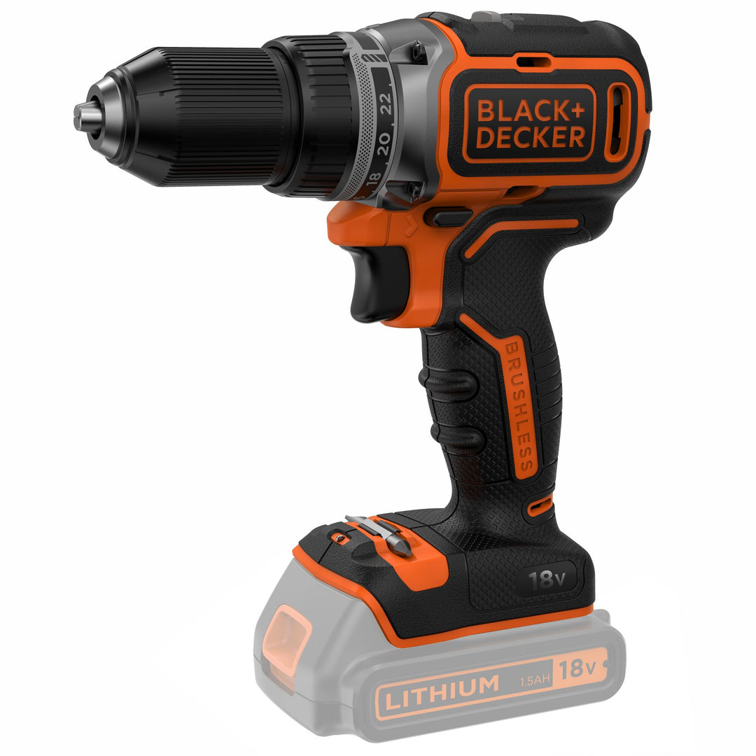 Black+Decker 18 V perc/viss Brushl - machine seule - BL186N