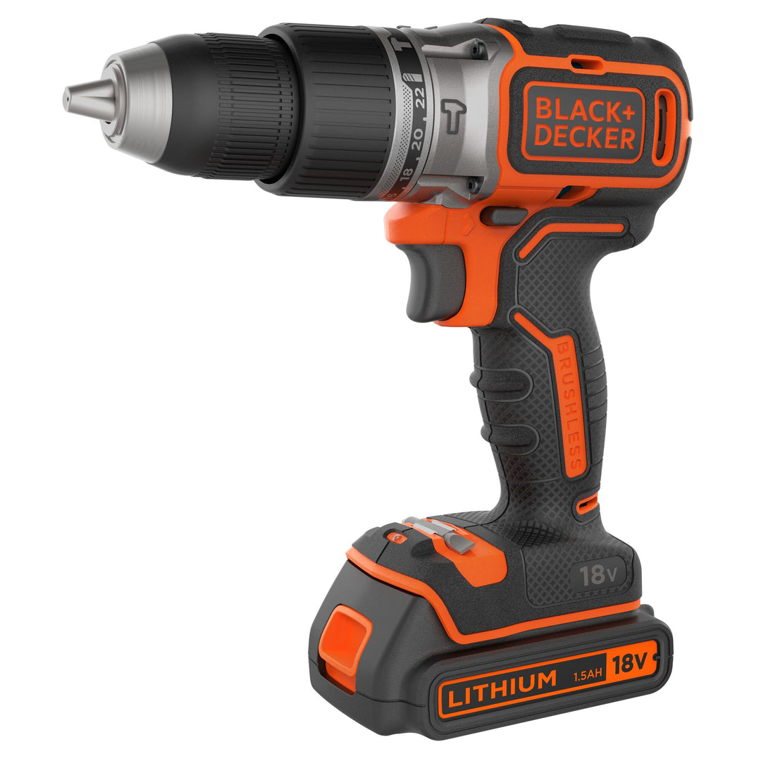 Black+Decker Perceuse percuBRUSHLESS 18V2 x 1.5 Ah kitb - BL188KB
