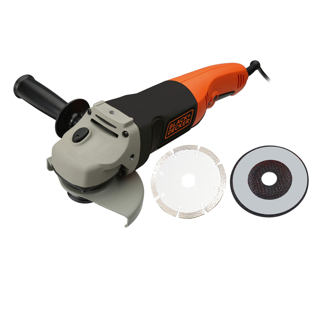 Black+Decker Kit 1200 W meul 125 mm 3 acc dd coffret - KG1202KD
