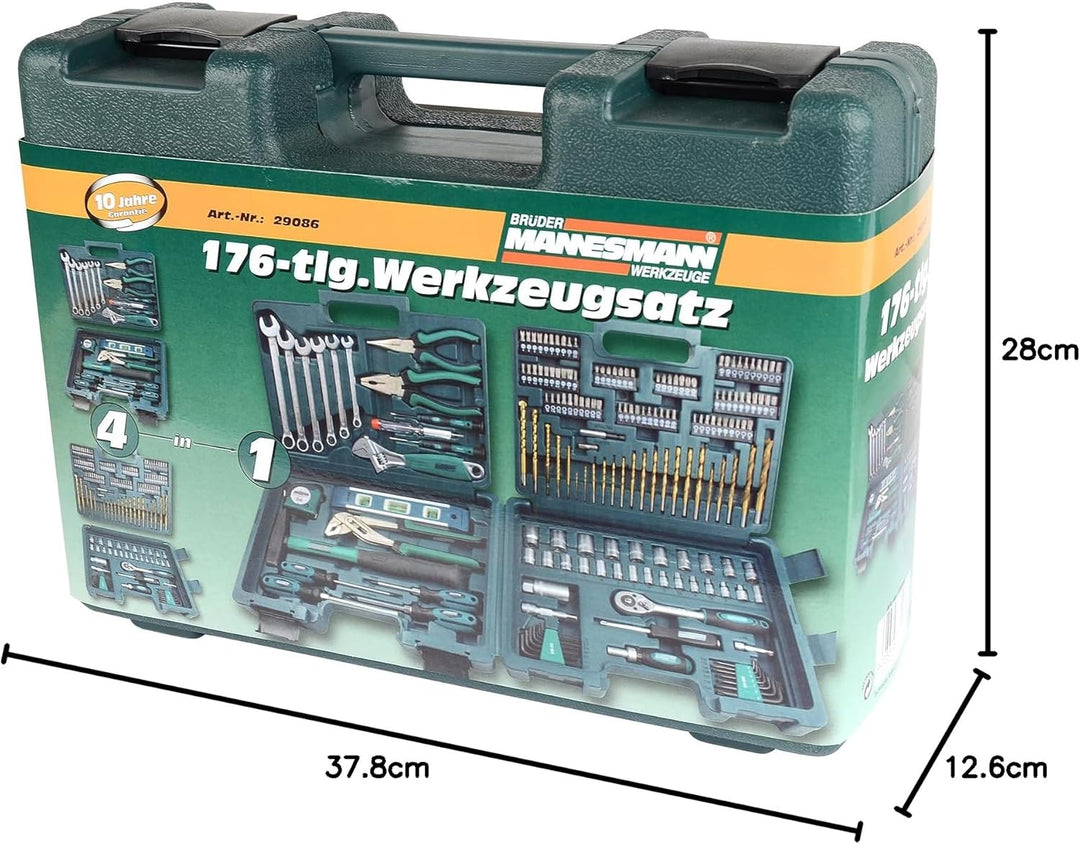 Brüder Mannesmann M29086 - Jeux d’outils multiusages 176 pcs. - MK SELLER EU