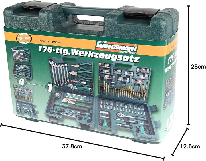 Brüder Mannesmann M29086 - Jeux d’outils multiusages 176 pcs. - MK SELLER EU