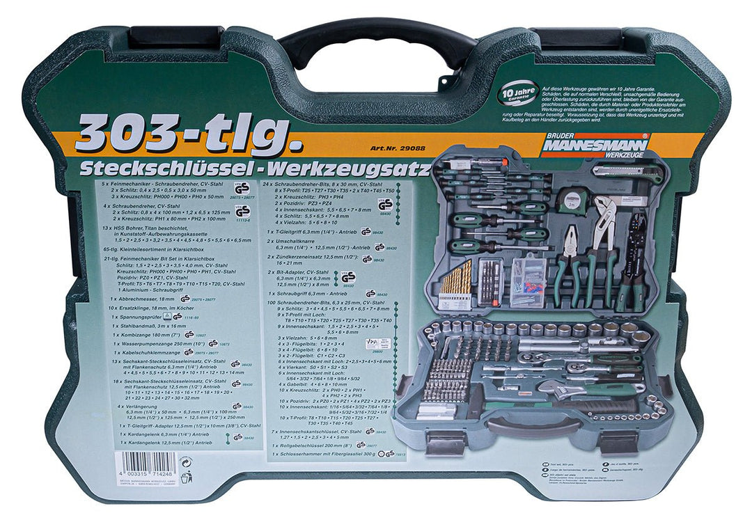Brüder Mannesmann M29088 - Jeux d’outils multiusages 303 - pcs. - MK SELLER EU