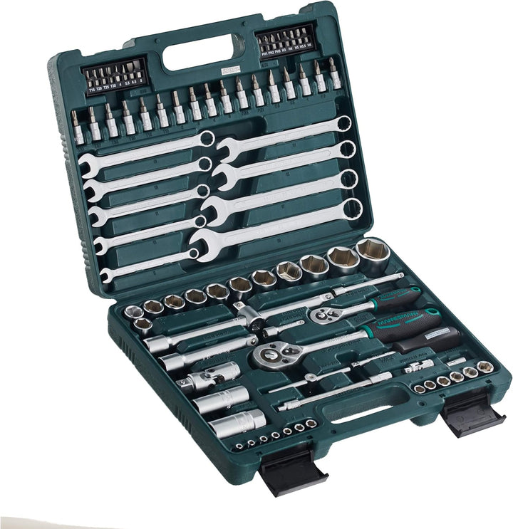 Brüder Mannesmann M29112 - Jeu de Clés et Douilles 0,6 cm (0,25") et 0,5" 82 pièces - MK SELLER EU