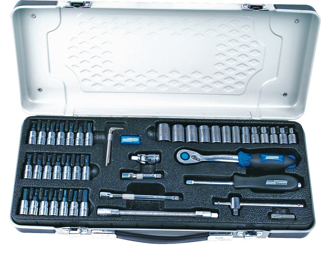 Brüder Mannesmann M29760 - Coffret de douille 46 pcs, boite en métal - MK SELLER EU