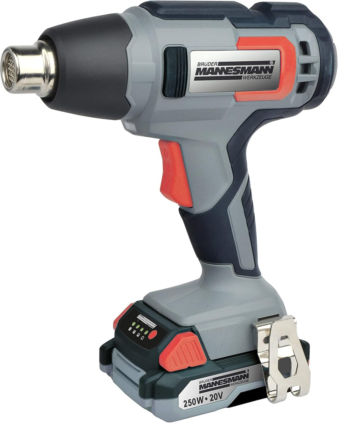 Brüder Mannesmann M49530 - Pistolet air chaud 20 V with 2,0 AH Battery - MK SELLER EU