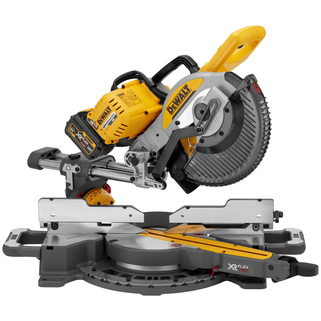 DEWALT Scie à onglets radiale XR FLEXVOLT 54V 2Ah Li - Ion Brushless 250 mm - MK SELLER EU