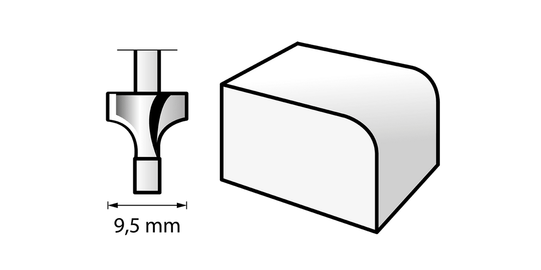 DREMEL 615 Fraise 1/4 de rond avec guide - MK SELLER EU