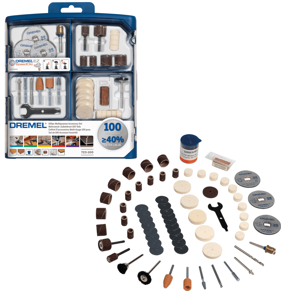 DREMEL 723 Set d'accessoires 100 pcs multi - usage - MK SELLER EU