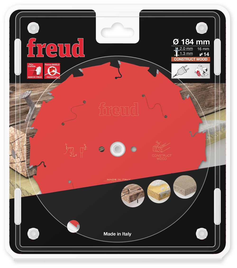 FREUD FR11C001H Lame Bois construction Ø184×16mm Z14 - MK SELLER EU