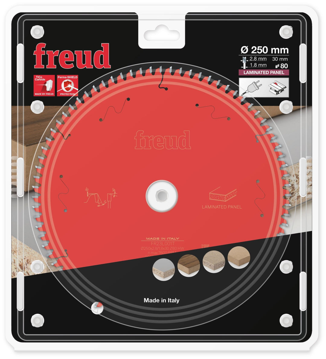FREUD FR23L001T Lame Mélaminé/Aggloméré Ø250×30mm Z80 - MK SELLER EU