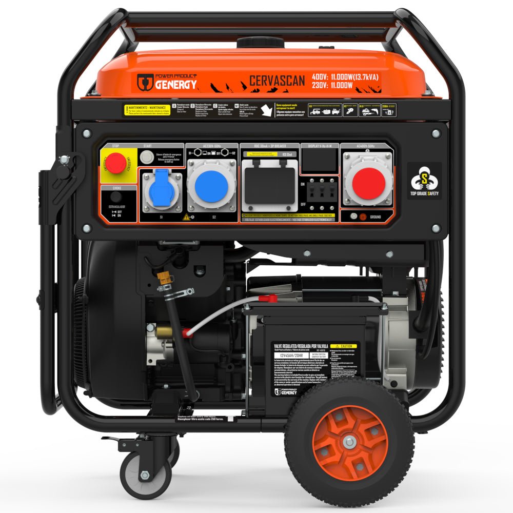 Genergy Cervascán - S 12000 W – Groupe électrogène triphasé - MK SELLER EU