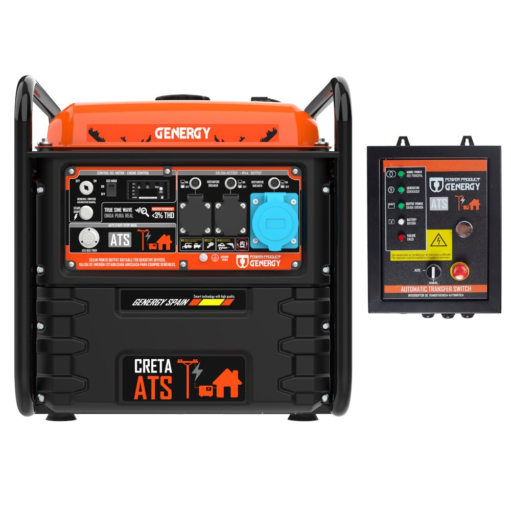 Genergy Creta - ATS 7500 W – Groupe électrogène Inverter (démarrage automatique ATS) - MK SELLER EU