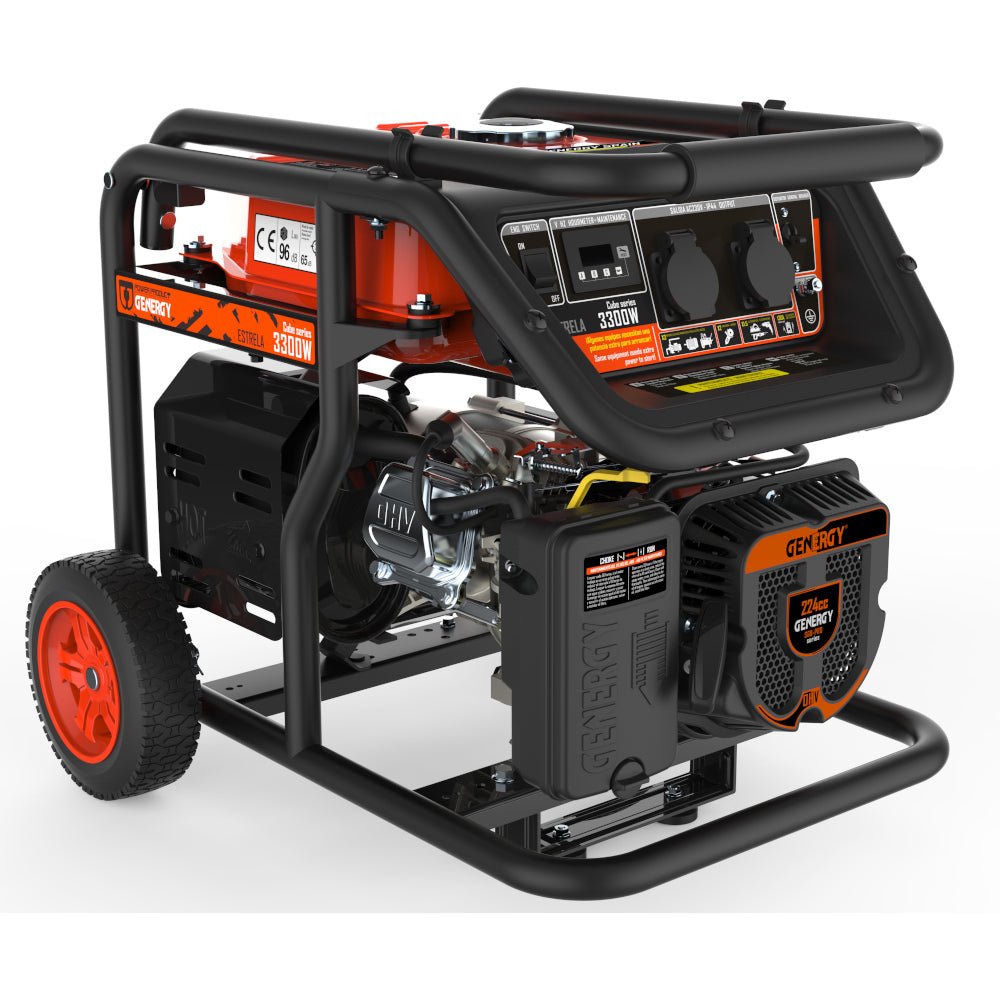 Genergy Estrela 3300 W – Groupe électrogène essence (démarrage manuel) - MK SELLER EU