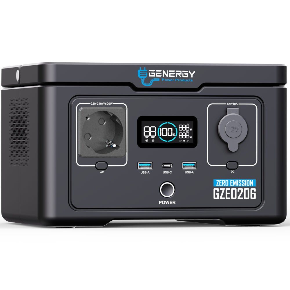 Genergy GZE - 0206 256 Wh / 600 W – Station d'énergie portable - MK SELLER EU
