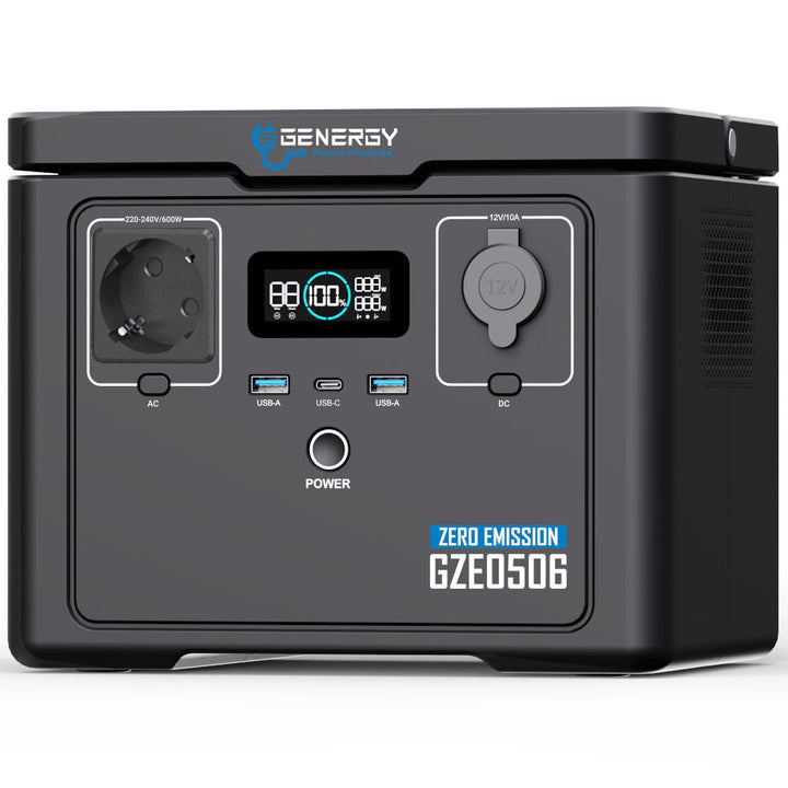 Genergy GZE - 0506 512 Wh / 600 W – Station d'énergie portable - MK SELLER EU