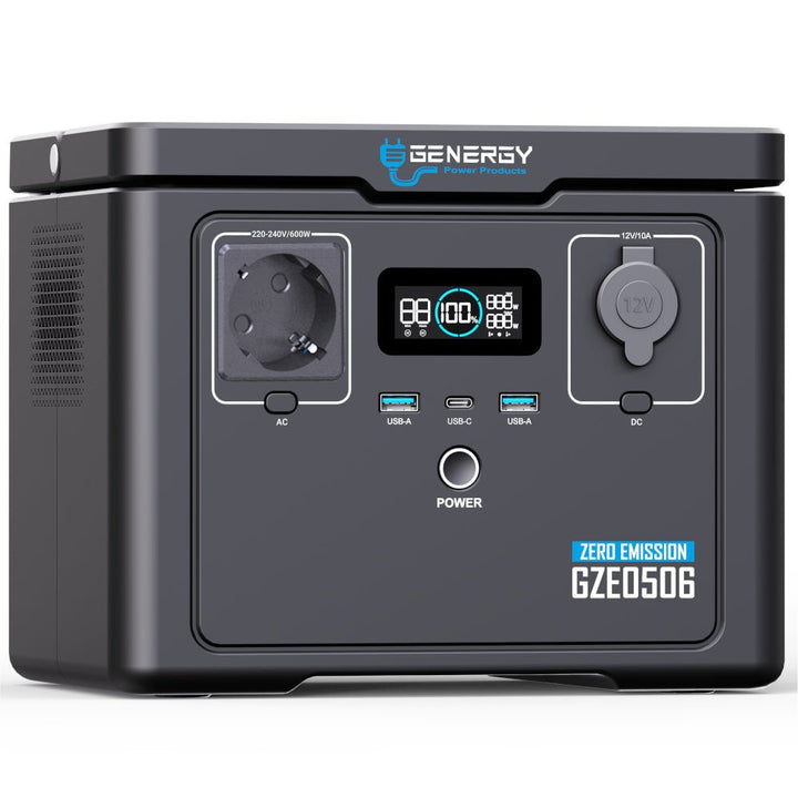 Genergy GZE - 0506 512 Wh / 600 W – Station d'énergie portable - MK SELLER EU