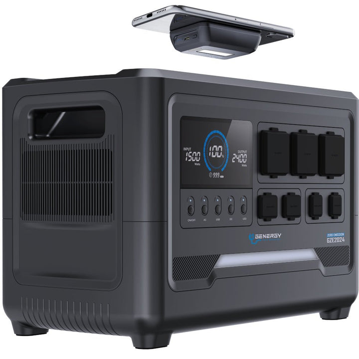 Genergy GZE - 2024 2048 Wh / 2400 W – Station d'énergie portable - MK SELLER EU